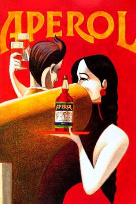 Poster poster poster advertising aperitif Aperol vintage print 32x47 cm.