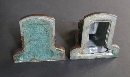 RARE ORIGINAL C1920s DECO NUART FRANKART NUDE FLAPPER MODEL DARK BRONZE BOOKENDS - Picture 15 of 15
