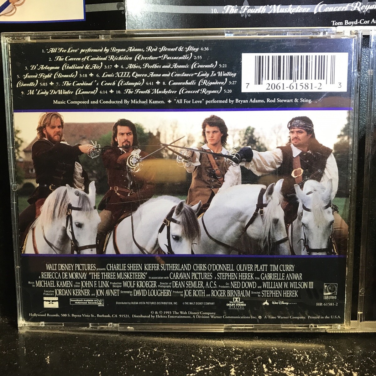 Three Musketeers OST CD 1993 1st pressing SRC##01 Michael Kamen