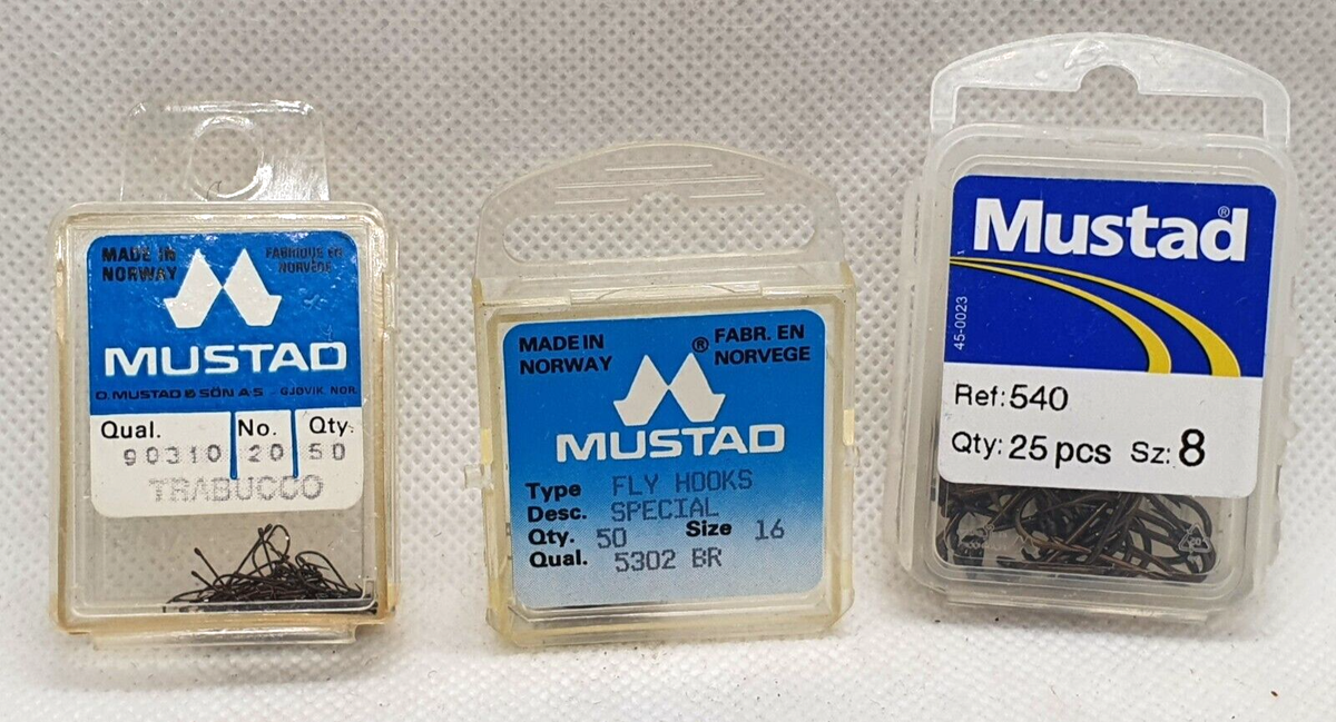 Lot De 50 Paquets D'hameçons MUSTAD Assortis - CD282 - Neuf