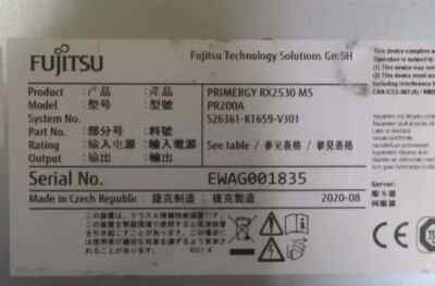 Fujitsu Primergy RX2530 M5 2x 10C Gold 5215 128GB RAM 4x 2.5