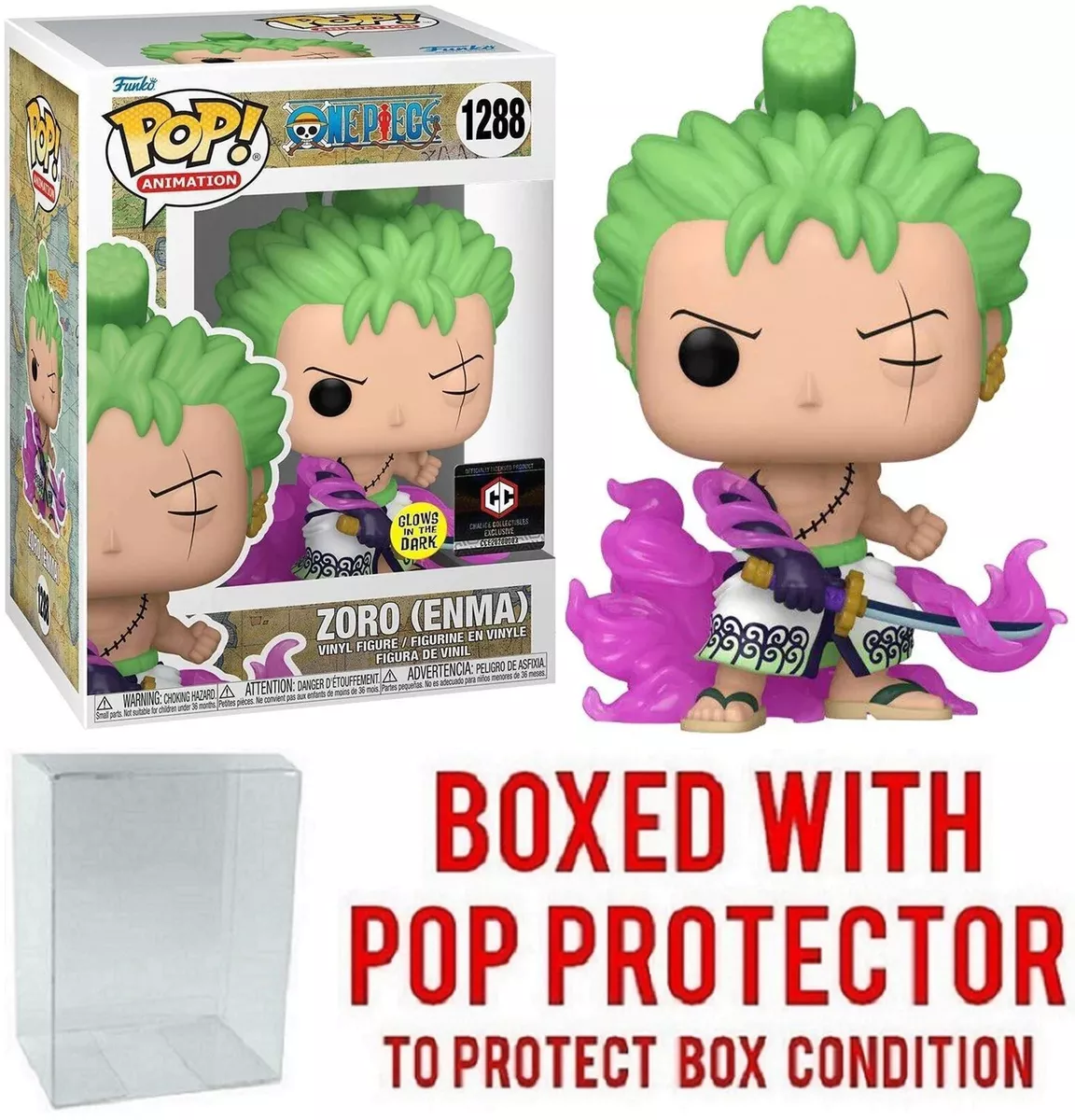 Funko Pop! Animation One Piece Zoro (Enma) GITD Chalice Collectibles  Exclusive Figure #1288