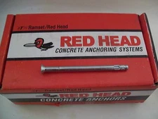 NEVER USED BOX OF 100 ITW RED HEAD 1/4" X 4" MASONRY ANCHORS, BEST PRICE ON NET