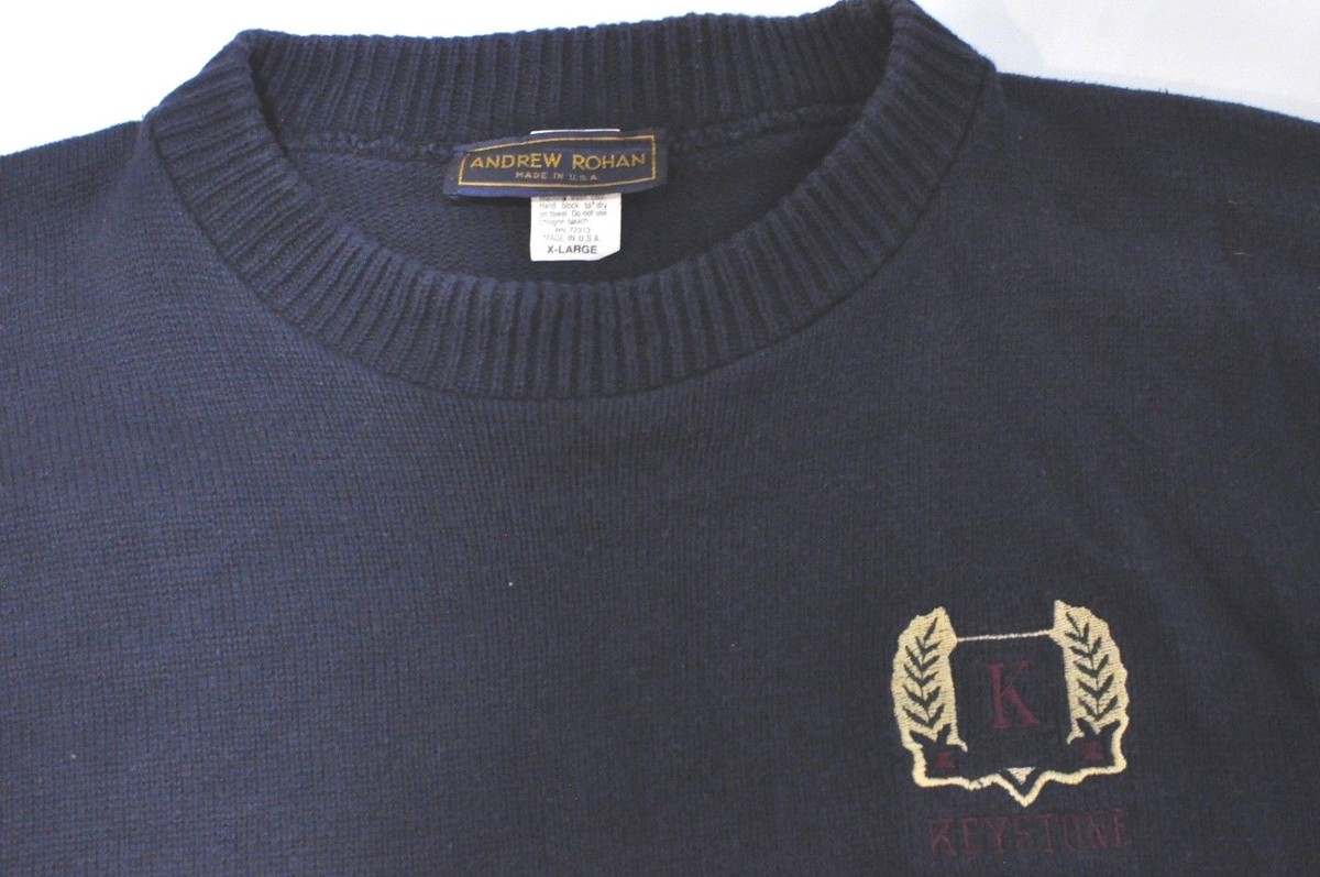 Pull Vintage Andrew Rohan Pour Homme, Taille XL, Fabriqué Aux USA - En Très Bon état
