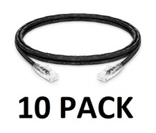 10 PACK Cablexpress Mini CAT6 RJ45 568B Slim Clear Boot Ethernet Cable 7' 300727