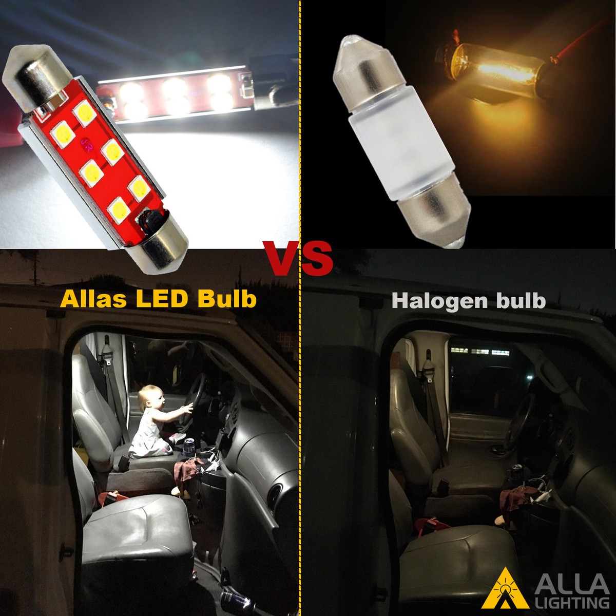 Alla Lighting 4x LED Bulbs – 212-2/BP2 Interior Courtesy/Dome/Cornering (White)