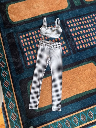 Gingham Leggings und BH Set. Damen Medium - Bild 2 von 3