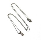 GIA 14k white gold .36ct SI1 I round diamond pendant chain necklace 2.2g 18" — photo 3