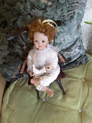 Jolie poupée vintage en porcelaine, cheveux blonds, poupée de collection, taille : 42 cm (16,5 pouces) - France Jolie poupée vintage en porcelaine, cheveux blonds, poupée de collection, taille : 42 cm (16,5 pouces) - France