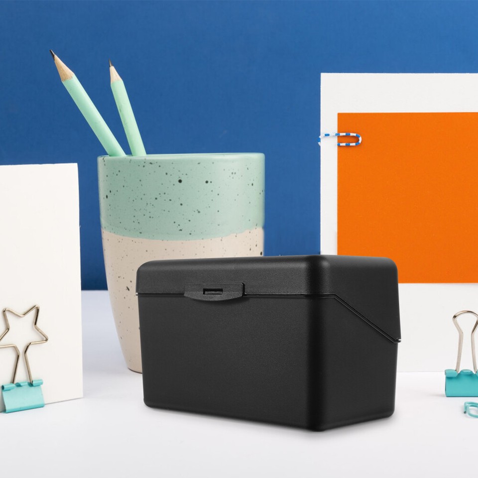 Business Cards Container Box Office Holder Desktop Organizer eBay