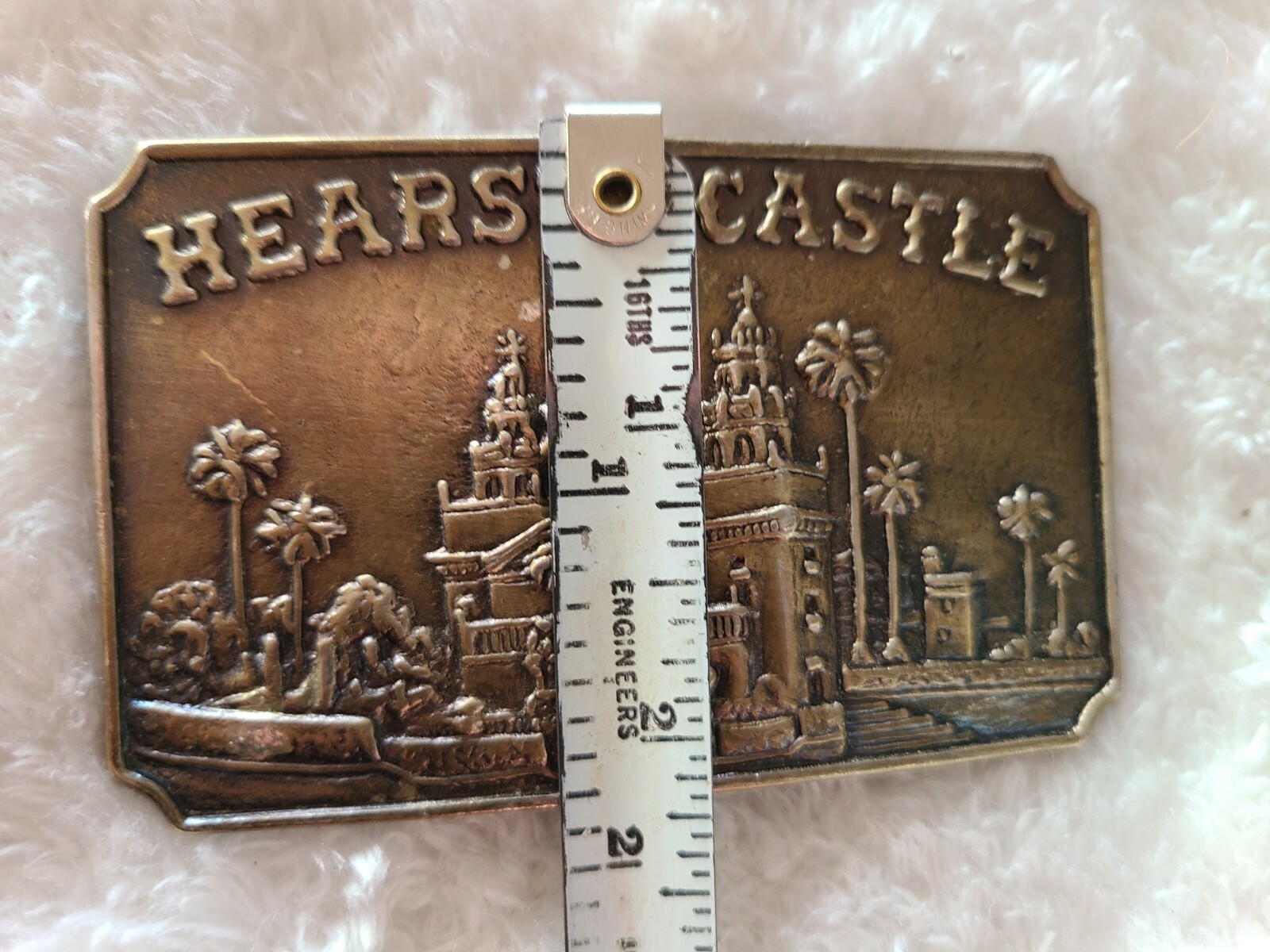 *Historic* HEARST CASTLE belt buckle California Gem