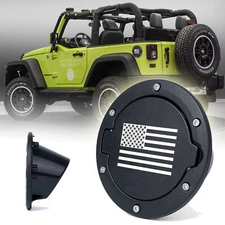 Fuel Filler Door Cover Gas Cap Exterior Accessories Fit Jeep Wrangler JK 2007-17