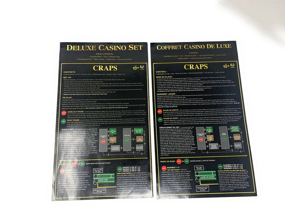 Cardinal Classics Deluxe Casino Set - Craps, Blackjack, Poker-NEW/OPEN BOX - Image 4 of 4