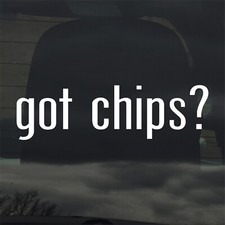 Hai patatine? Adesivo vinile personalizzato decalcomania snack patatine fritte pesce poker gioco d'azzardo