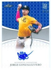 JORGE GONZALEZ-FEBO "TARJETA AUTÓGRAFA AZUL /15" HOJA JUEGO PERFECTO NACIONAL 2022