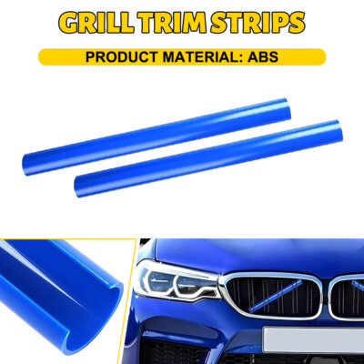 Grill Bar V Brace For BMW F31 F30 1 3 Series Front Grille Trim Strips Cover Blue