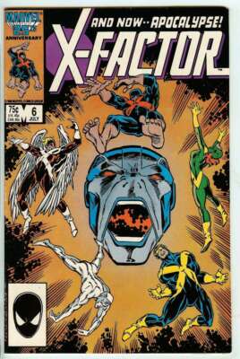 X-FACTOR #6 8.5 // 1ST FULL APPEARANCE APOCALYSPE MARVEL COMIC 1986