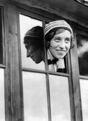 Competitor looking out window to see if rain has stopped Londo- 1931 Old Photo