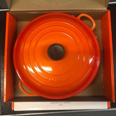 Lbc V1/ Casserole Fait Tout Le Creuset Orange Volcanique 2 Bec 23 Made
