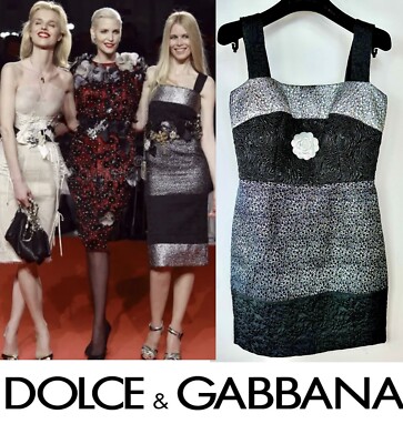 【SALE!!】DOLCE&GABBANA ワンピース 黒 ペンシルモデル 3k Tag Dolce & Gabbana Barbie Vintage 2009 2010 Black 40 42