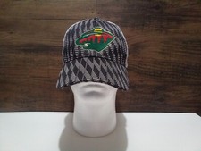MINNESOTA WILD BLACK/ WHITE CAP LACE LIDZ Unique Diamond Weave SnapBack Hockey