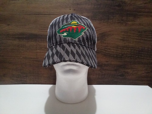 MINNESOTA WILD BLACK/ WHITE CAP LACE LIDZ Unique Diamond Weave SnapBack Hockey - 第 1/4 張圖片