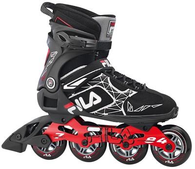 New! Black Red FILA LEGACY PRO 84 Inline Roller Skates