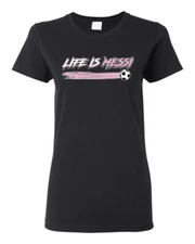 Life Is Miami Soccer GOAT Sports Women Graphic TShirt