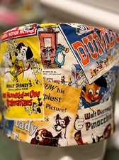 Disney book cover reversible Adult Skull/Chemo Surgical Scrub Hat/Cap 