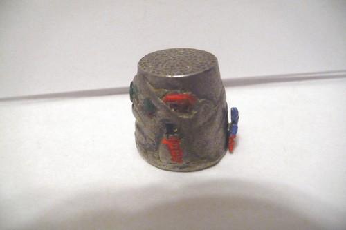THIMBLE PEWTER MCMILLAN & WIFE "DOWNHILL RACER" HANDPAINTED ACCENTS IT MOVES COA - Picture 5 of 7