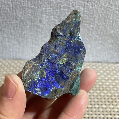 114g Natural blue copper ore quartz malachite crystal mineral specimen