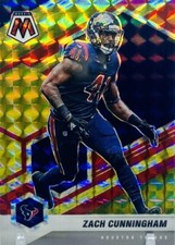 ZACH CUNNINGHAM 2021 PANINI MOSAIC RED & YELLOW CHOICE FUSION PRIZM SP #33/80