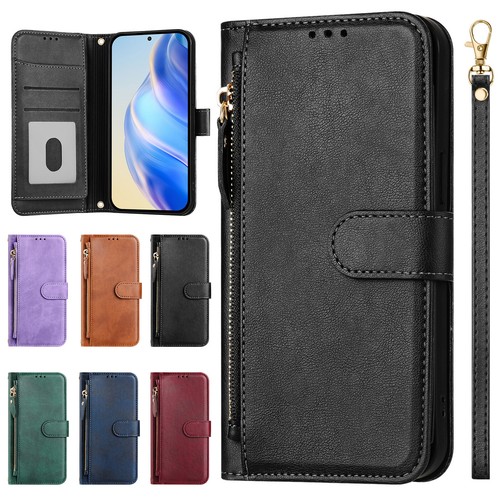 PU Leather Folio Stand Wallet Zipper Case+Strap For Moto G Power/Stylua 5G 2025  - Bild 1 von 66