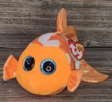 TY Beanie Boos SAMI the Orange & White Fish Glitter Eyes With Tags