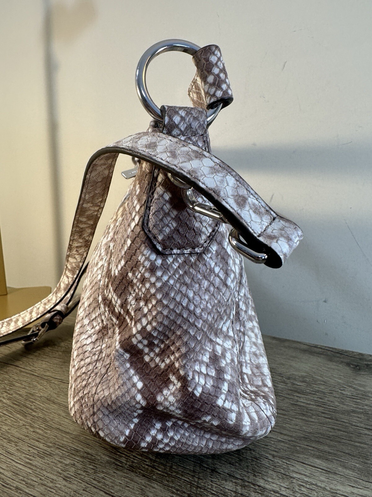 MICHAEL KORS Leather Python Snake Print Shoulder … - image 3