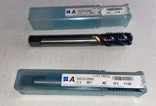 (2) OSG  1/2 NPT  MB 4FX TICN TAP 4 FLUTE through bit Threadmill HSE 1657512008