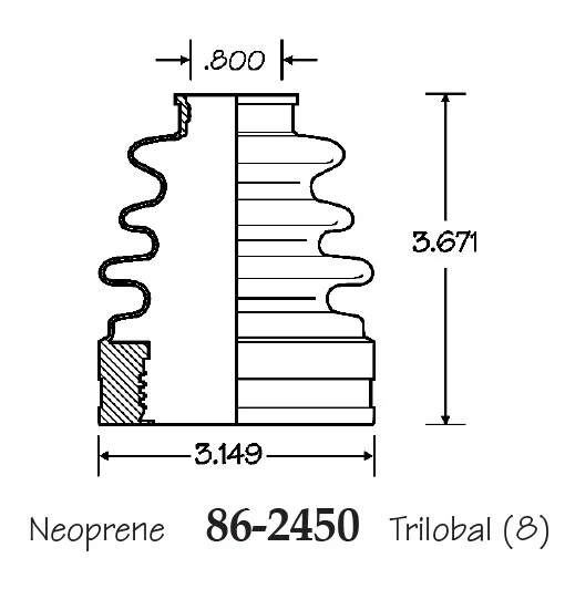 Bota interior eje CV para Subaru B9 Tribeca delantera 2006-2007 Foto 2 de 3