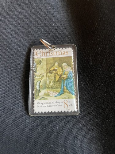 Religious Rare US #1444, 8 Cent Christmas 2x In Keyring MNH, 1971. Uk Vgc Used - Picture 4 of 4