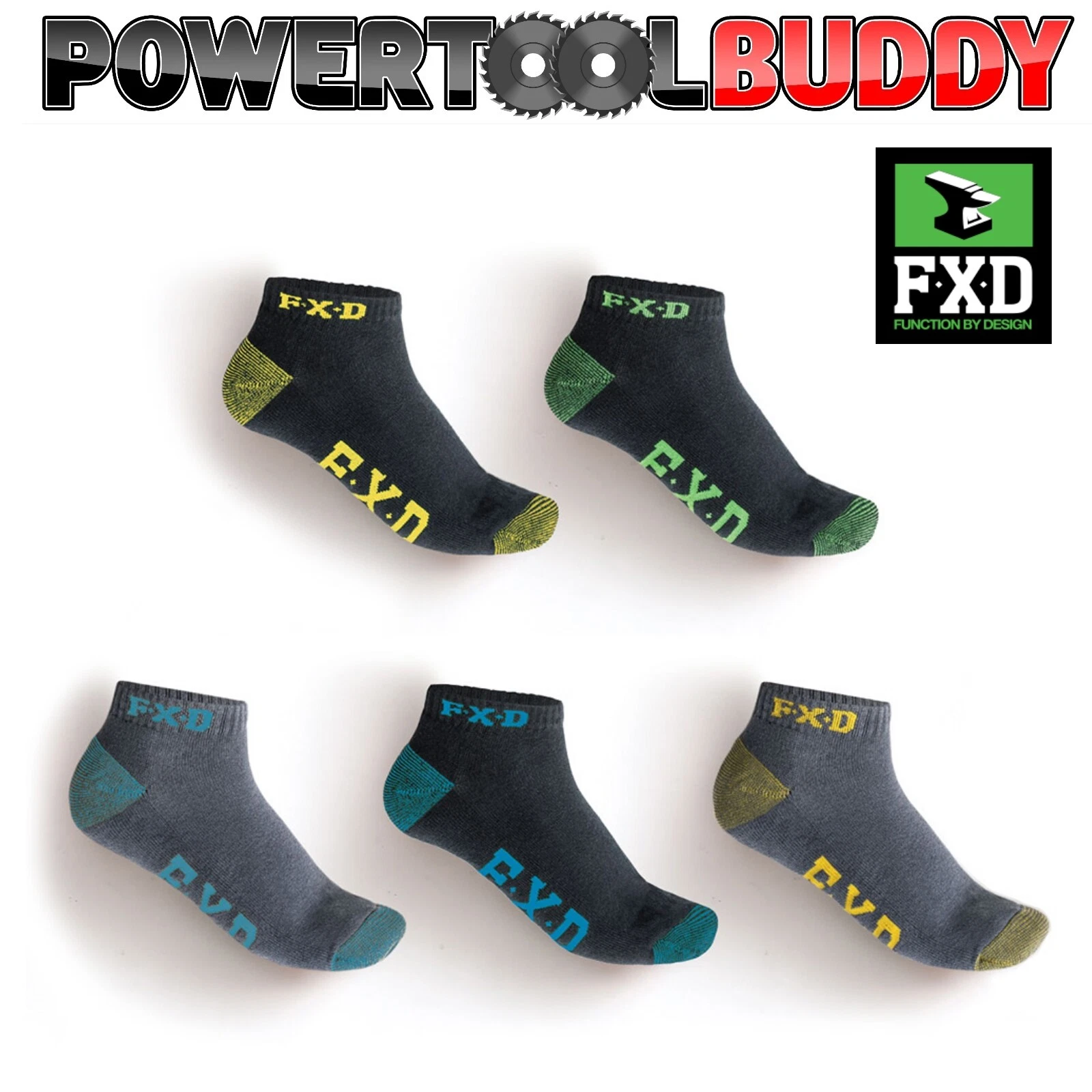 FXD SK-3 Trainer Sock Work Socks 5pk B5