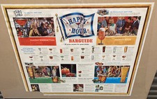 Vintage 1968 Southern Comfort Large Poster Happy Hour MCM Tiki Bar Decor Kitsch