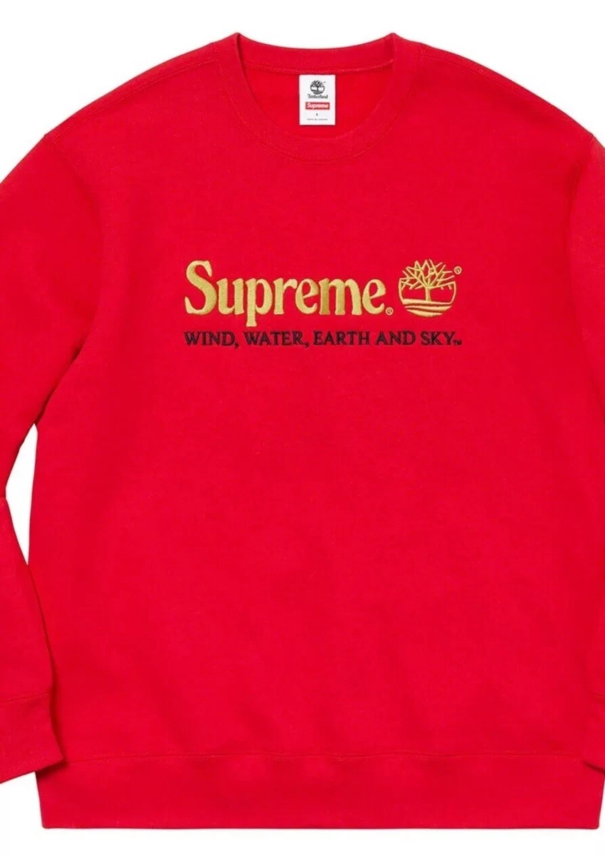 Supreme x Timberland Crewneck Red SS20 NWT Sz L