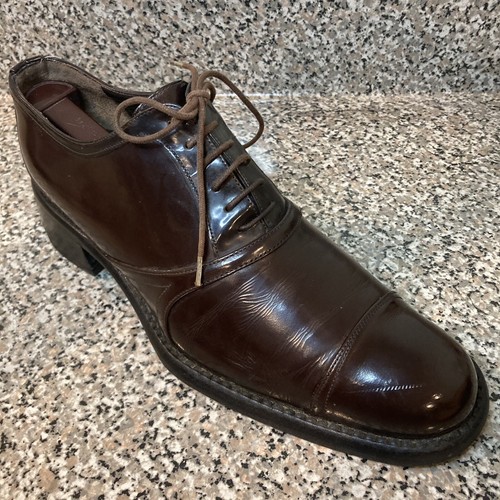 Zapatos Oxford con cordones de cuero pulido Prada para mujer talla US 7 EUR 38 GUC - Imagen 8 de 20
