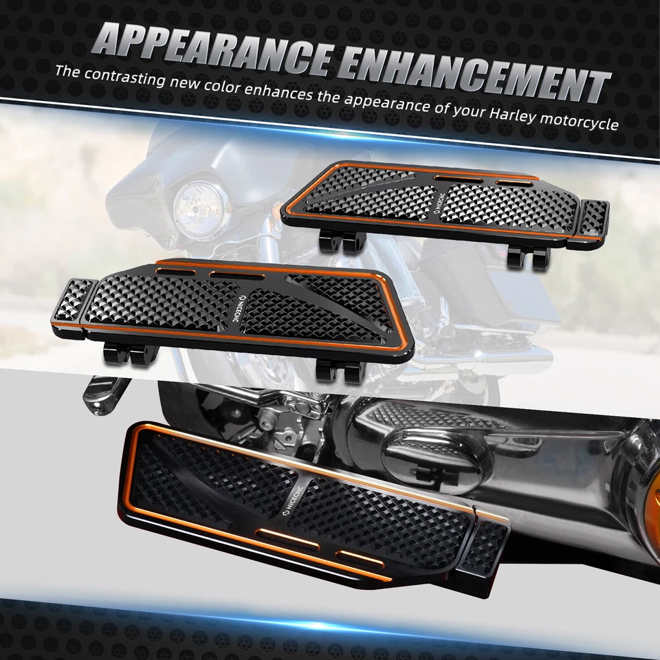 Rider Driver Footboards Floorboard For Harley Road Glide Ultra FLTRU FLTRK FLTR - Image 4 of 4