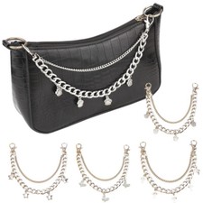 Double-layer Bag Chain Clothing Pants Pendant w/ Lobster Buckle Bag Decoration