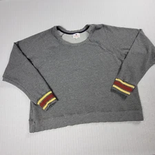 Sundry Crop Long Sleeve Sweatshirt Women's Size 3 (Large) Cozy Gray