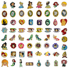 Princess Themed 15 Pin Set Disney Park Randomly Assorted Trading Pins Brand New