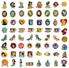 Princess Themed 15 Pin Set Disney Park Randomly Assorted Trading Pins Brand New