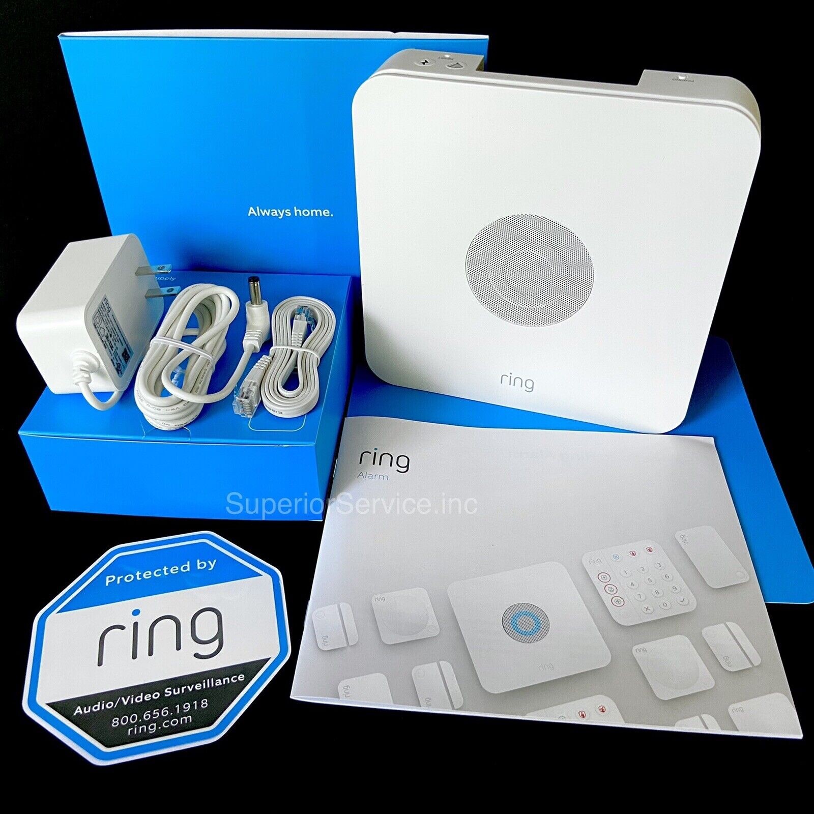 New Ring Alarm 2Nd Gen Base Station Siren Wireless Home Security Systems White