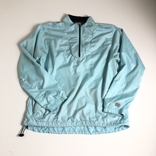 NIKE Women's Size L 12-14 Running Blue 1/4 Zip Windbreaker Jacket I11 - Picture 1 of 6