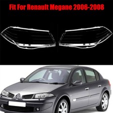 For Renault Megane 2006-2008 Left+Right Side Headlight Headlamp Clear Lens Cover